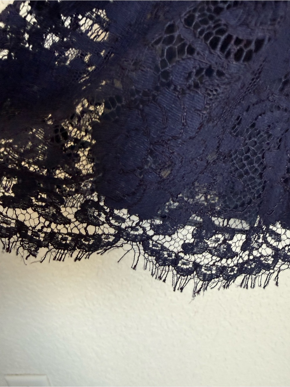 Vintage Nipon Boutique  Lace Fit & Flare Dress | Navy Blue | Romantic | Size 4‎ - Picture 6 of 13